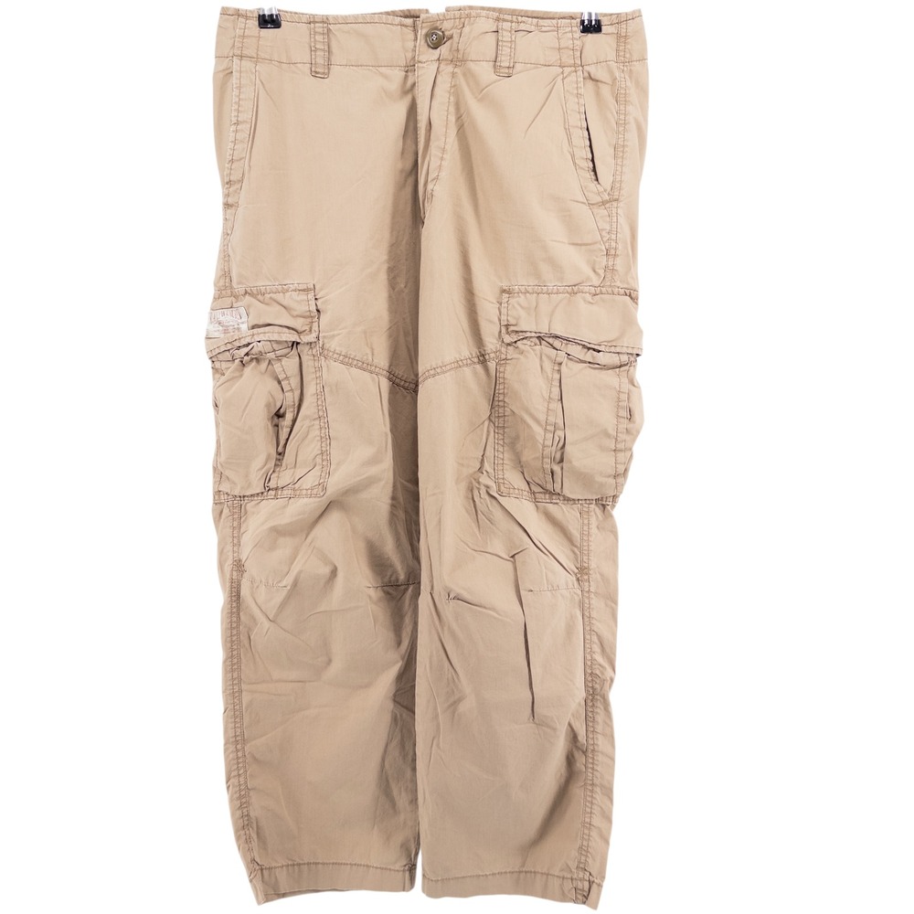Vintage Ralph Lauren Polo Jeans Co Cargo Pants Men's 34x28 Lightweight Y2K Tan - Picture 2 of 12